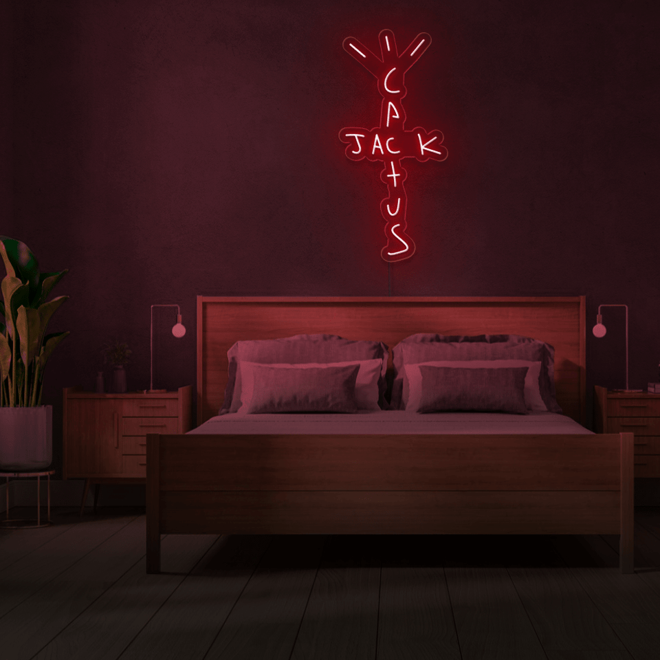 CACTUS JACK RED COLOR LED NEON SIGN