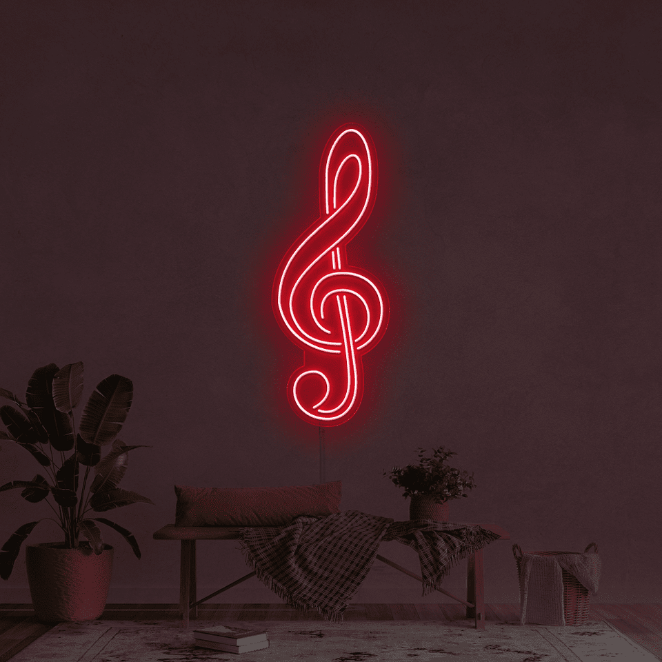 Treble Red Color LED Neon sign - made by Neon Marvels