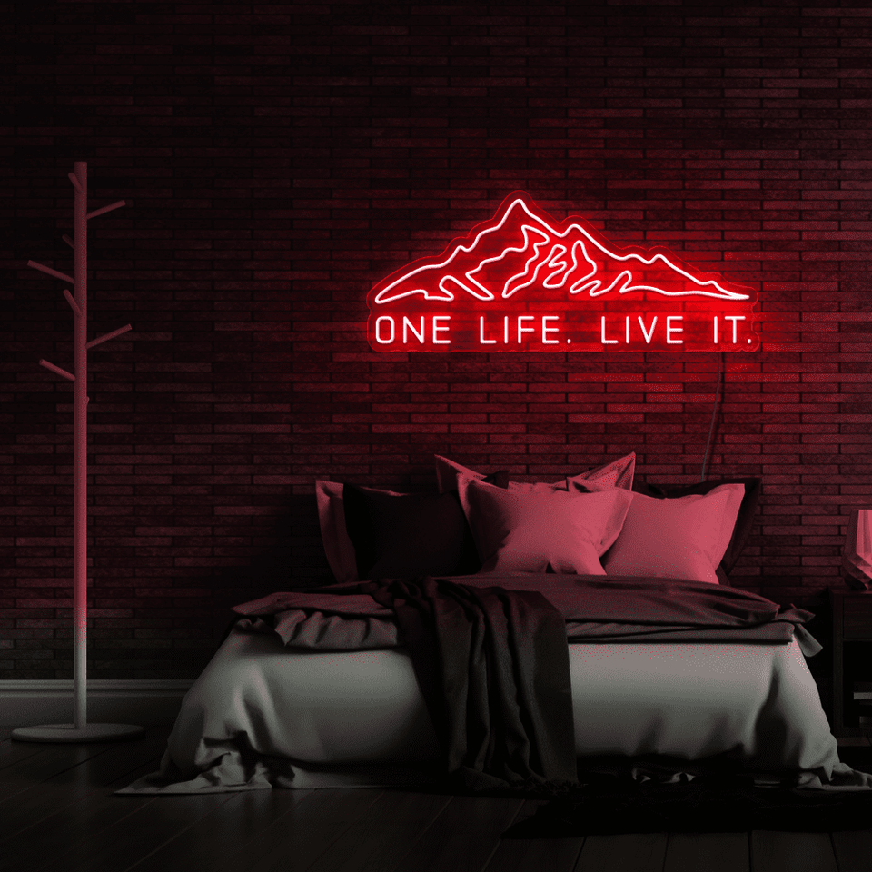 ONE LIFE LIVE IT GREEN COLOR LED NEON SIGN