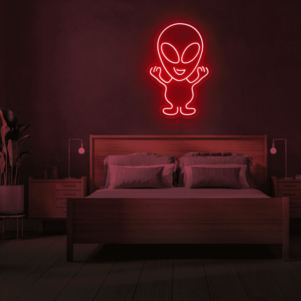 ALIEN LED Neon sign in red color designed by Neon Marvels