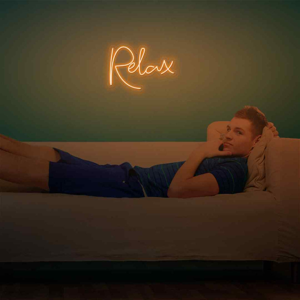 Relax neon sign