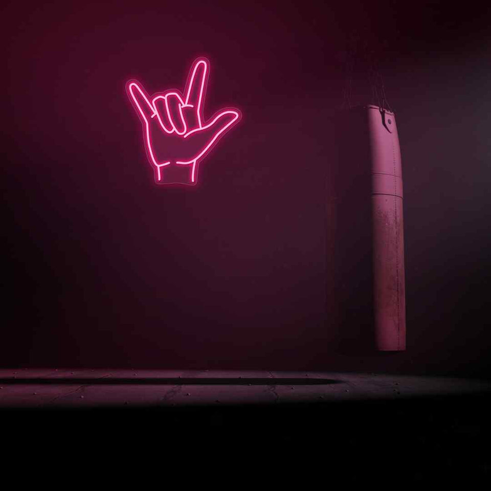 Rock on neon sign
