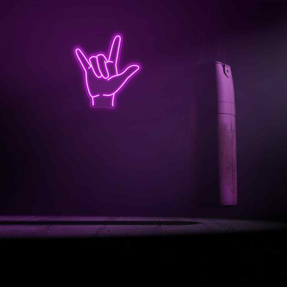 Rock on neon sign