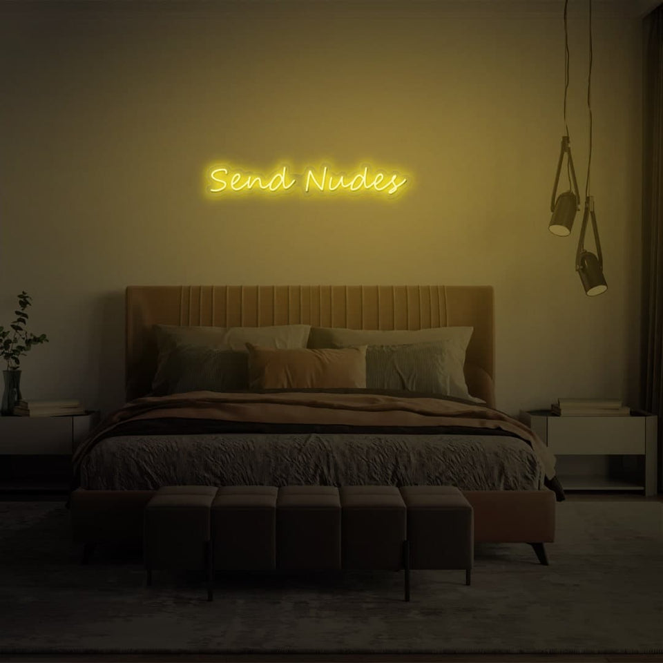 SEND NUDES MOCK UP GOLDEN YELLOW