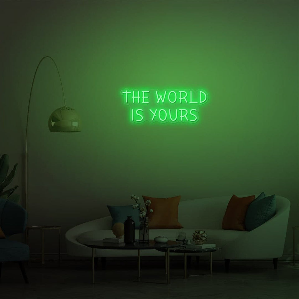 THE WORLD IS YOURS MOCK UP GREEN