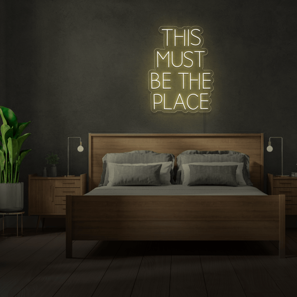 THIS MUST BE THE PLACE WARM WHITE COLOR LED NEON SIGN