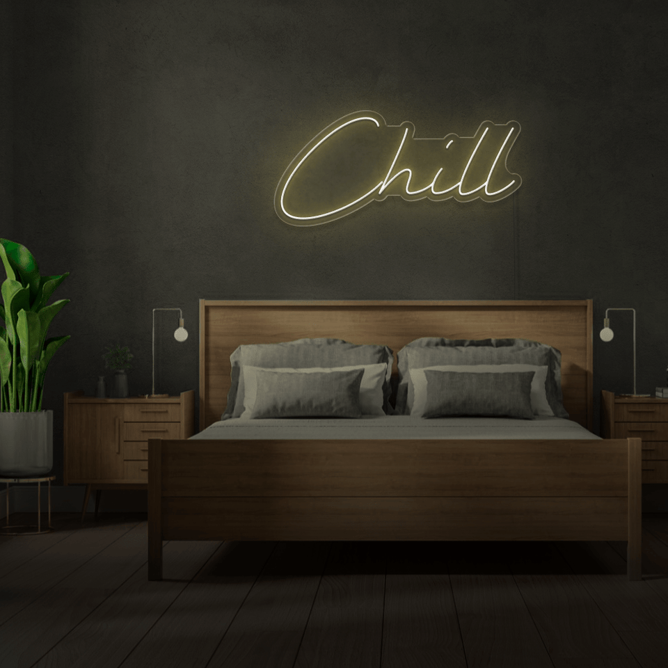 CHILL WARM WHITE COLOR LED NEON SIGN