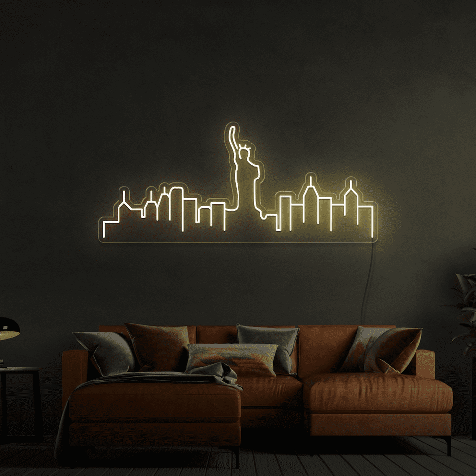 NEW YORK WARM WHITE COLOR LED NEON SIGN