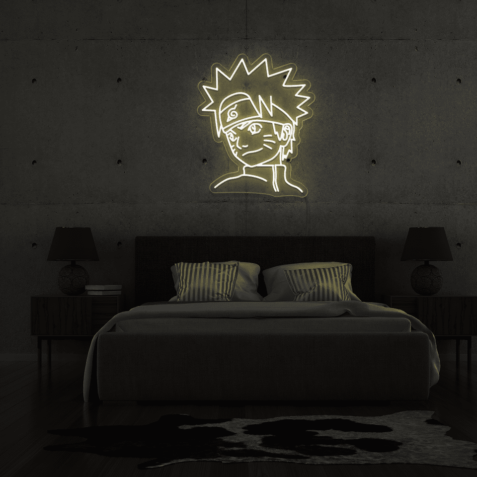 Naruto inspired LED neon sign in warm white color from Neonmarvels