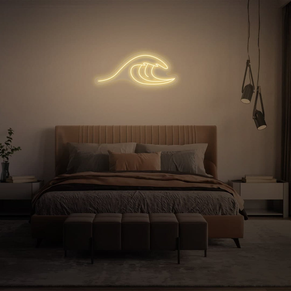 WAVE WARM WHITE COLOR NEON SIGN