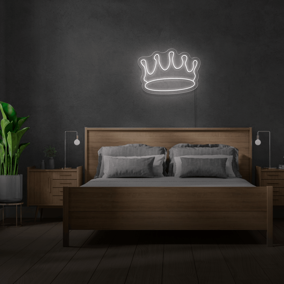 CROWN WHITE COLOR LED NEON SIGN