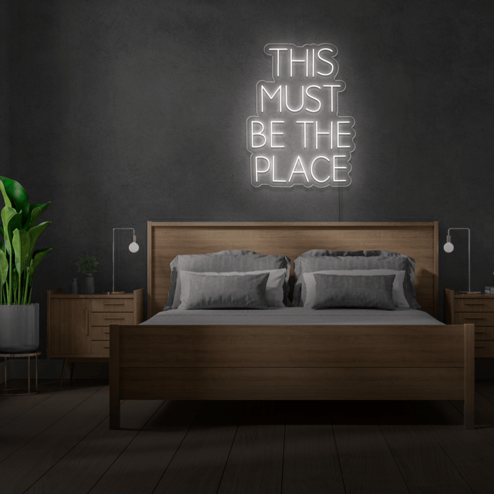 THIS MUST BE THE PLACE WHITE COLOR LED NEON SIGN