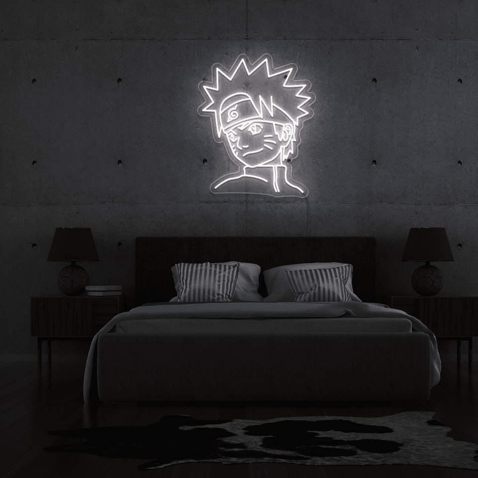 Naruto inspired LED neon sign in white color from Neonmarvels