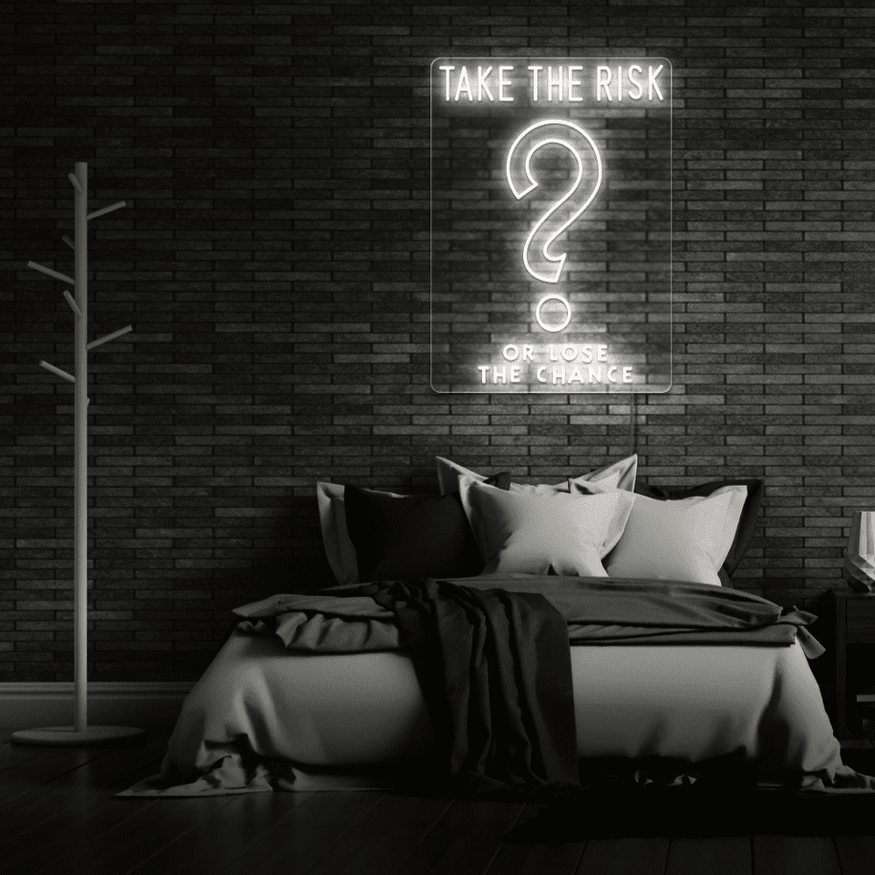 TAKE THE RISK DEEP GREEN COLOR LED NEON SIGN