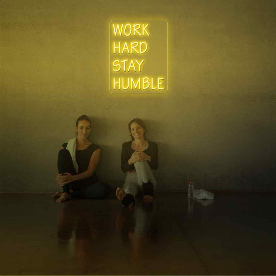 Work hard stay humble neon sign