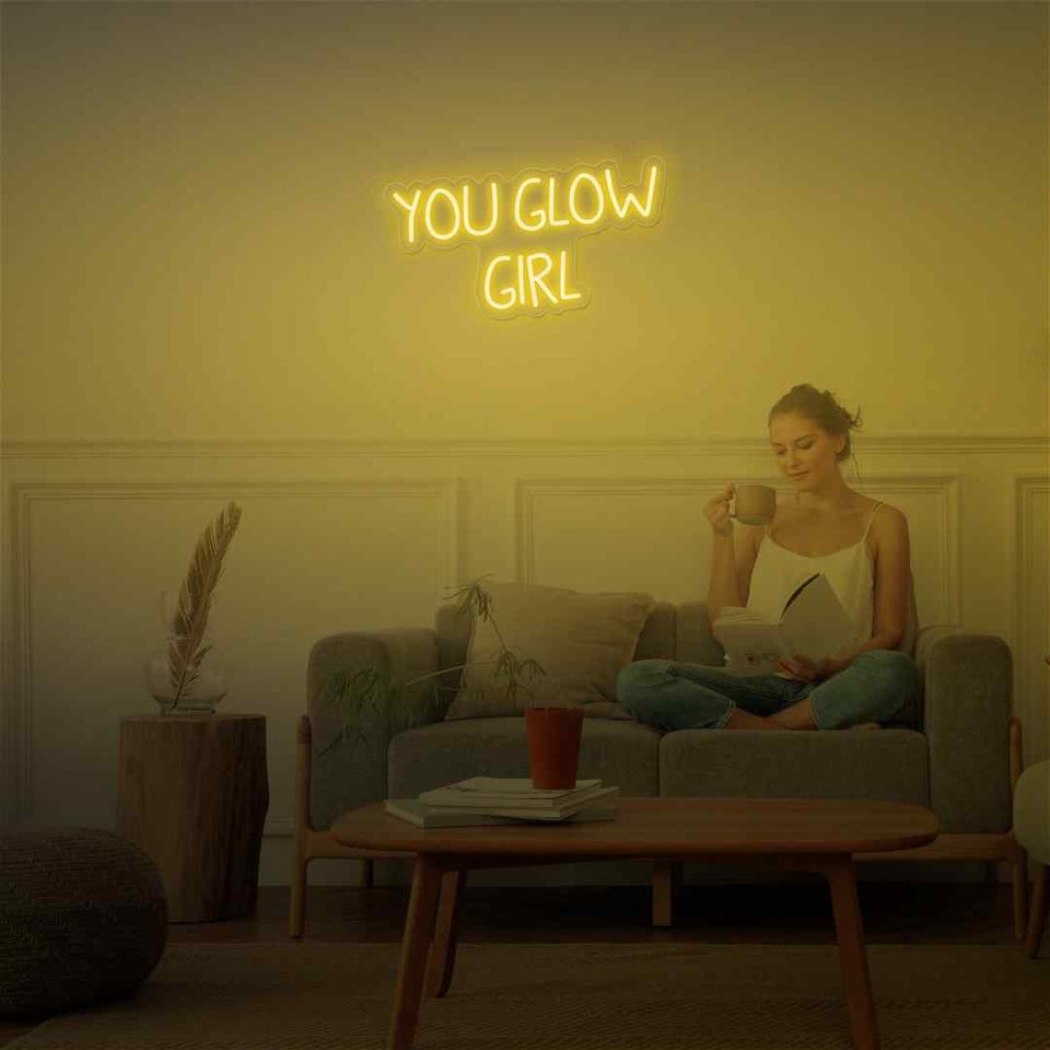 You glow girl neon sign