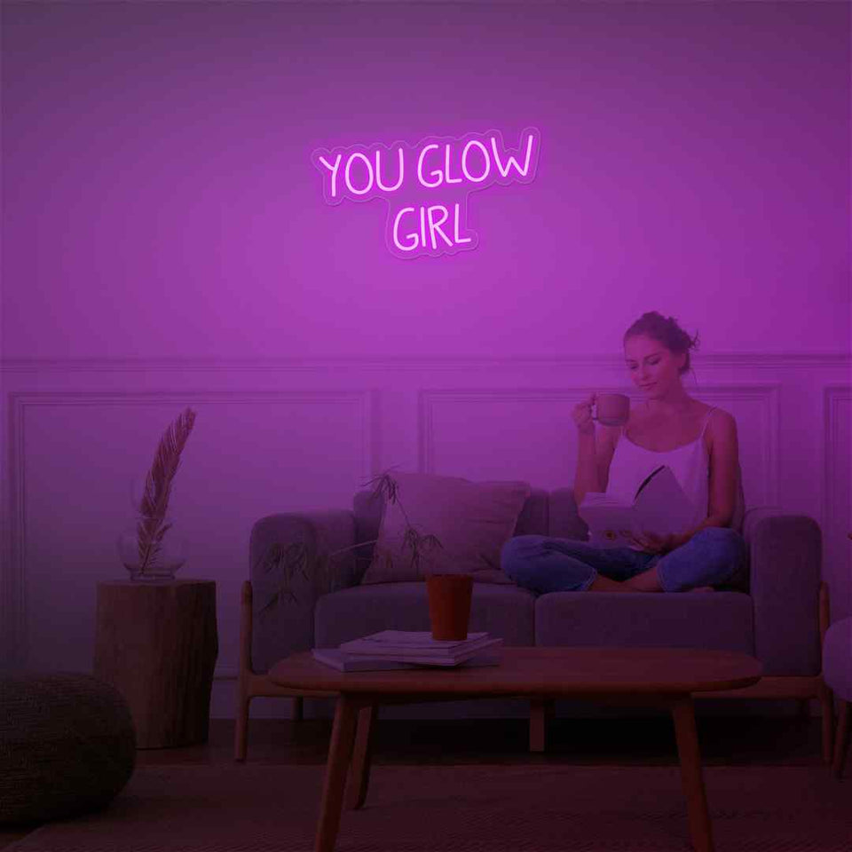 You glow girl neon sign