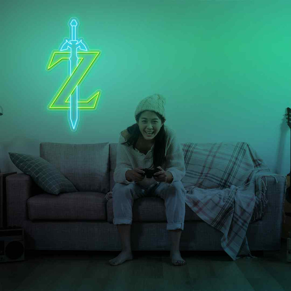 Zelda sword neon sign