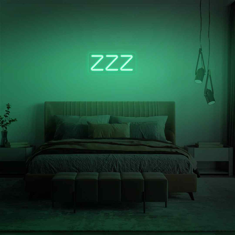Zzz neon sign