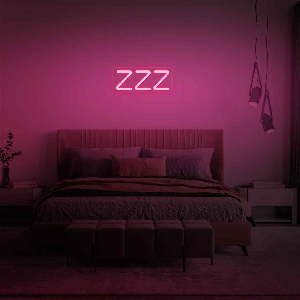 Zzz neon sign