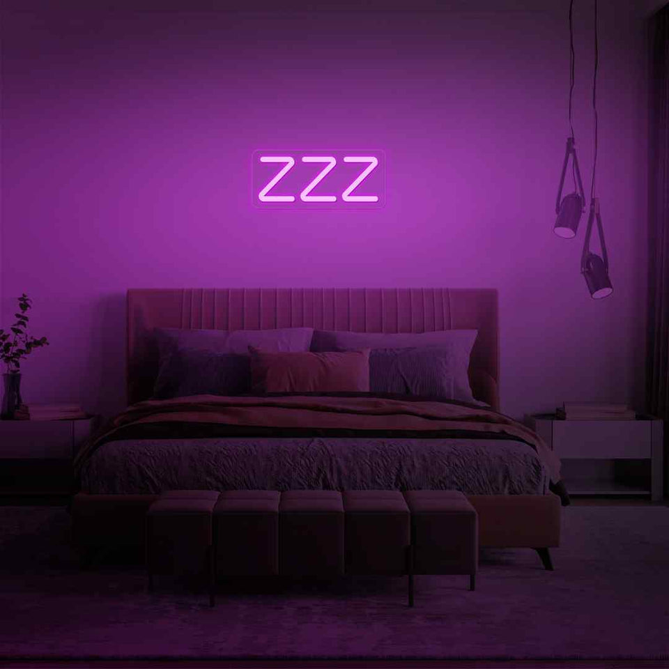 Zzz neon sign