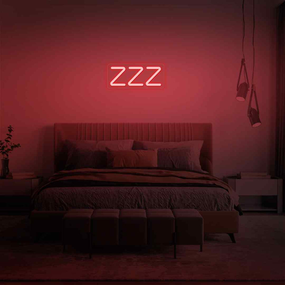 Zzz neon sign
