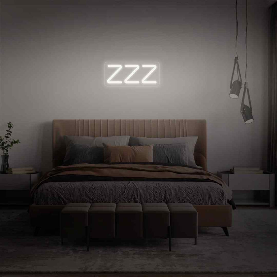 Zzz neon sign