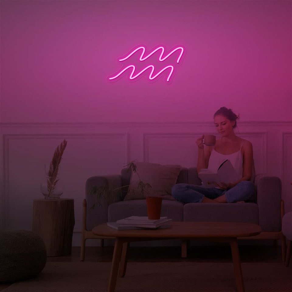AQUARIUS PINK COLOR NEON SIGN