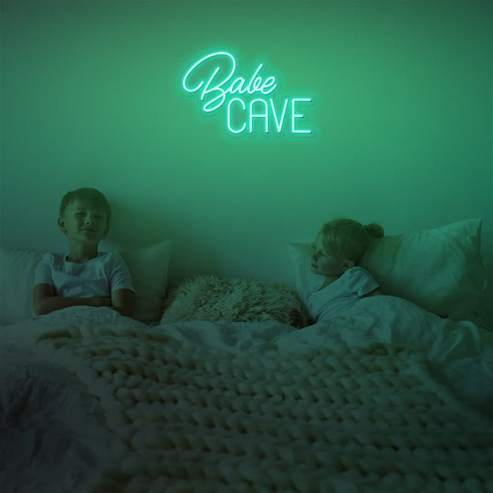 BABE CAVE MINT GREEN COLOR NEON SIGN