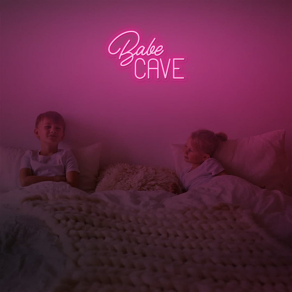 BABE CAVE PINK COLOR NEON SIGN