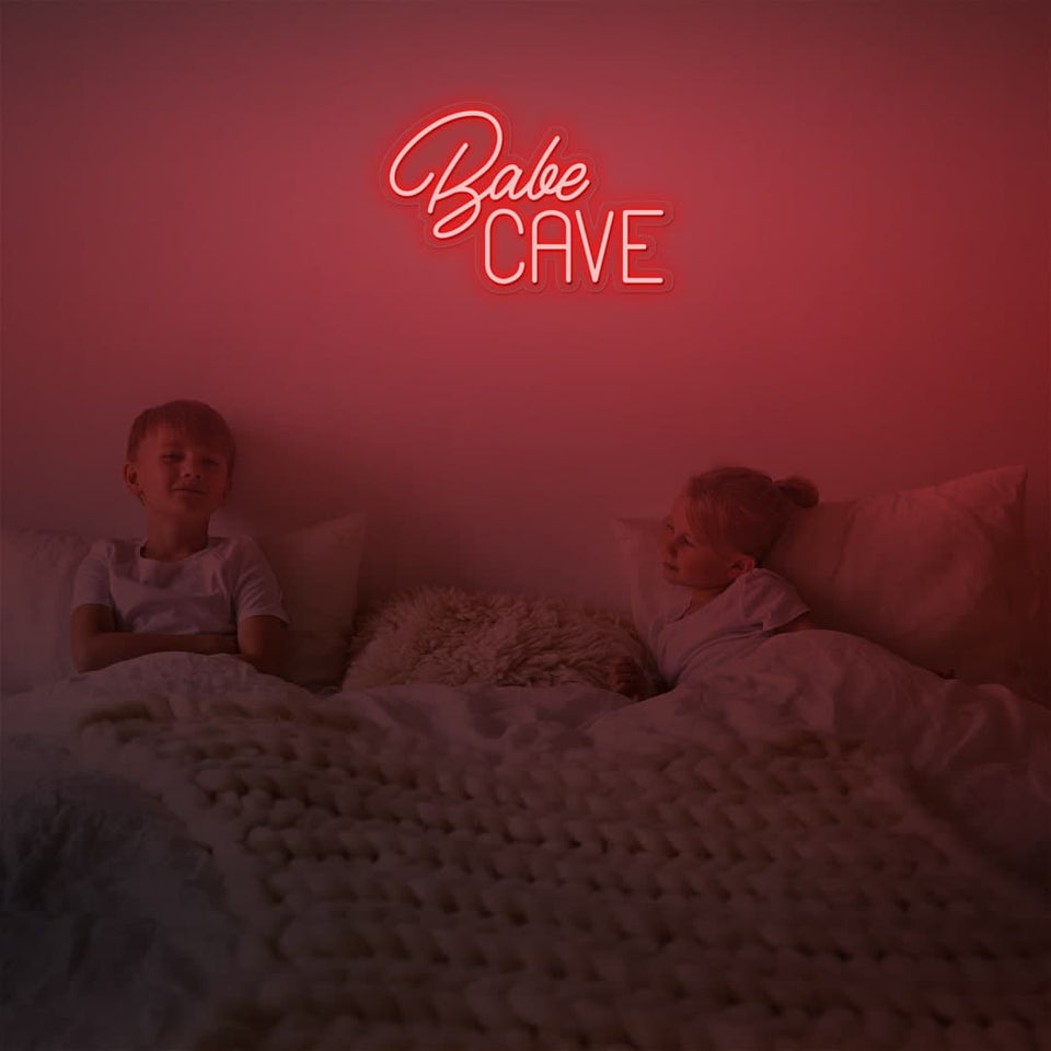 BABE CAVE RED COLOR NEON SIGN