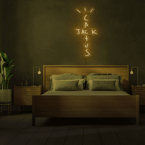 Cactus Jack Golden Yellow Neon Sign
