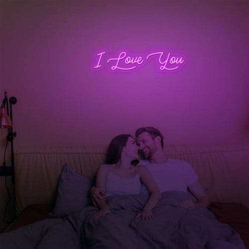 I Love You Purple Neon Sign