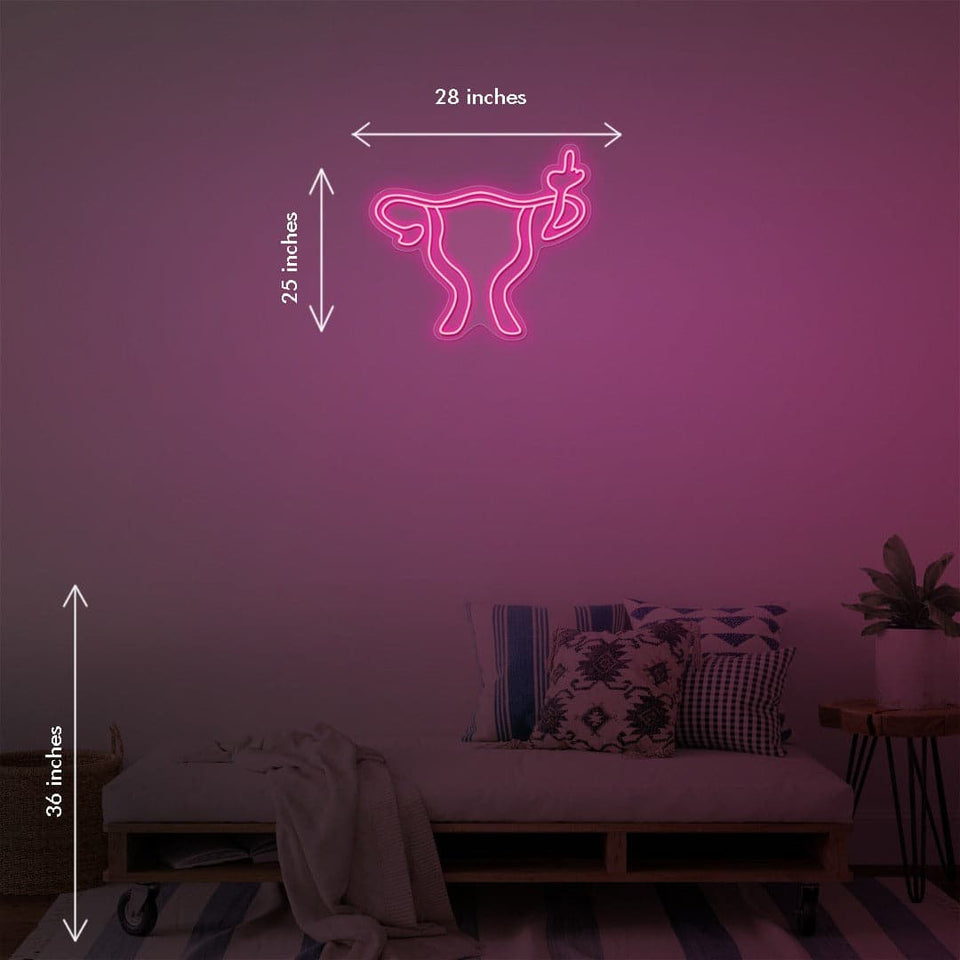 'Uterus' LED Neon Sign By Kate Pearce