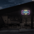 WE ARE OPEN 24HRS - LED NEON SIGN - 19.7" (50cm)