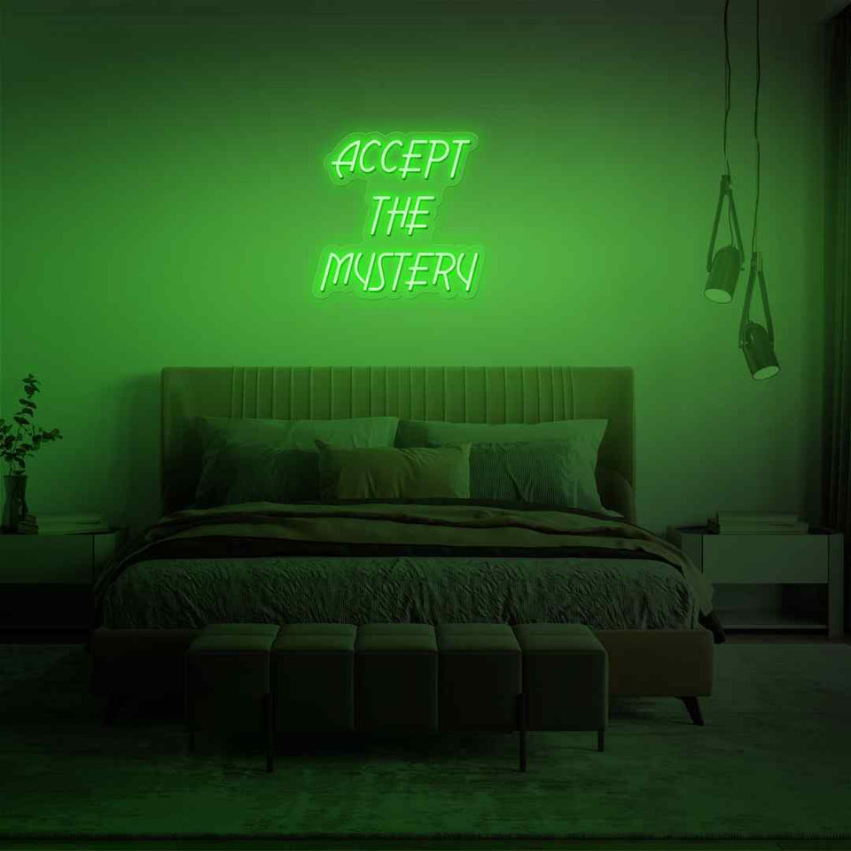 Accept the mystery neon sign