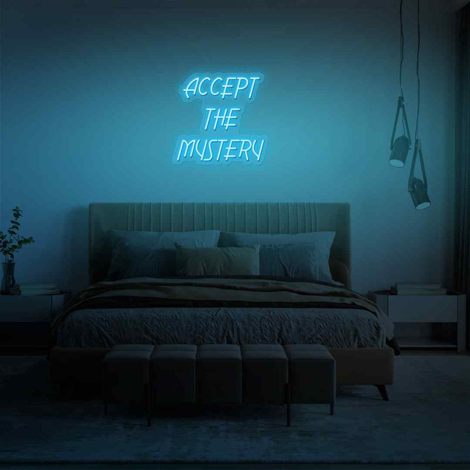Accept the mystery neon sign