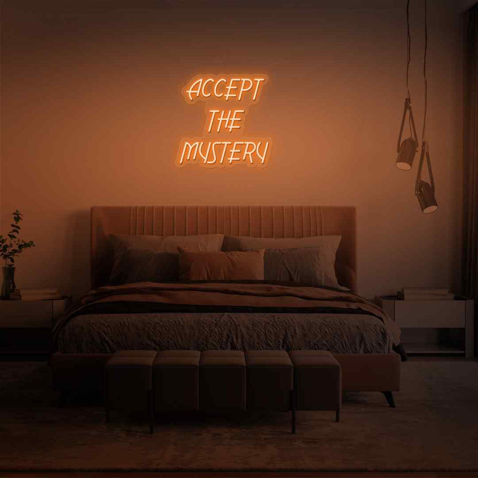 Accept the mystery neon sign