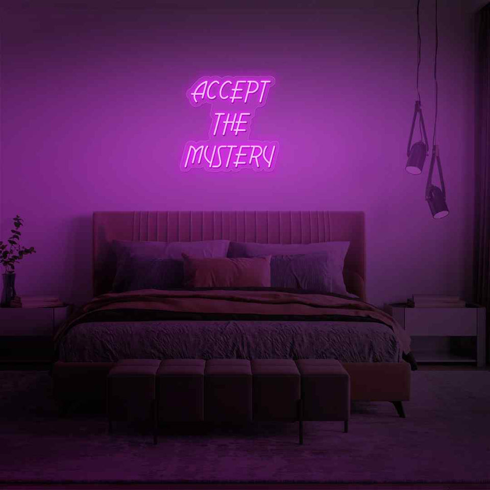 Accept the mystery neon sign