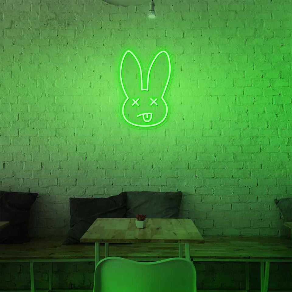 bad bunny neon sign