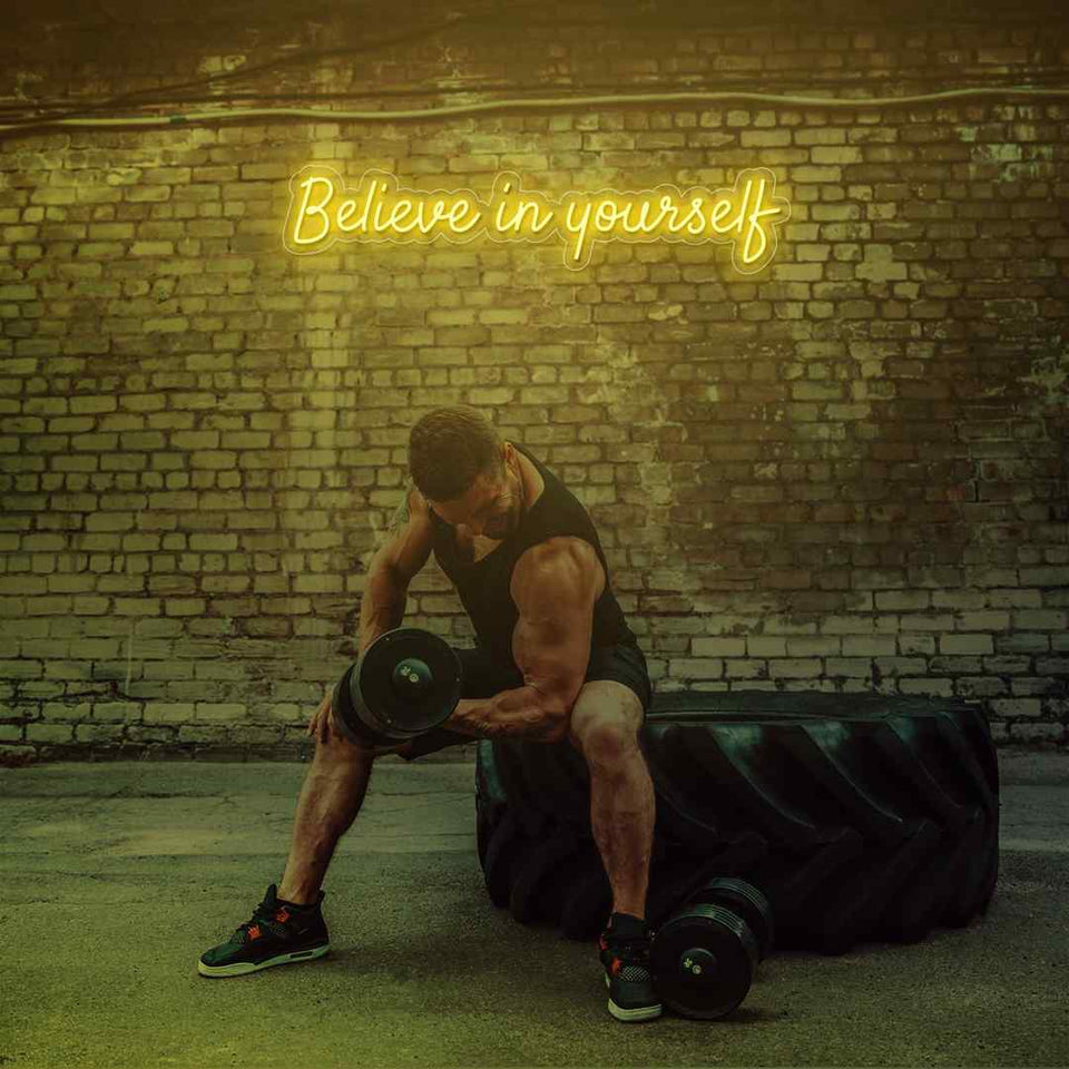 Believe in yourself neon sign