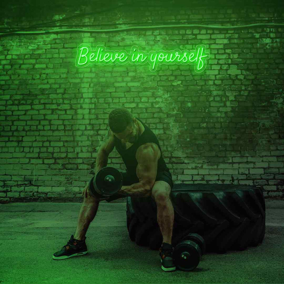 Believe in yourself neon sign