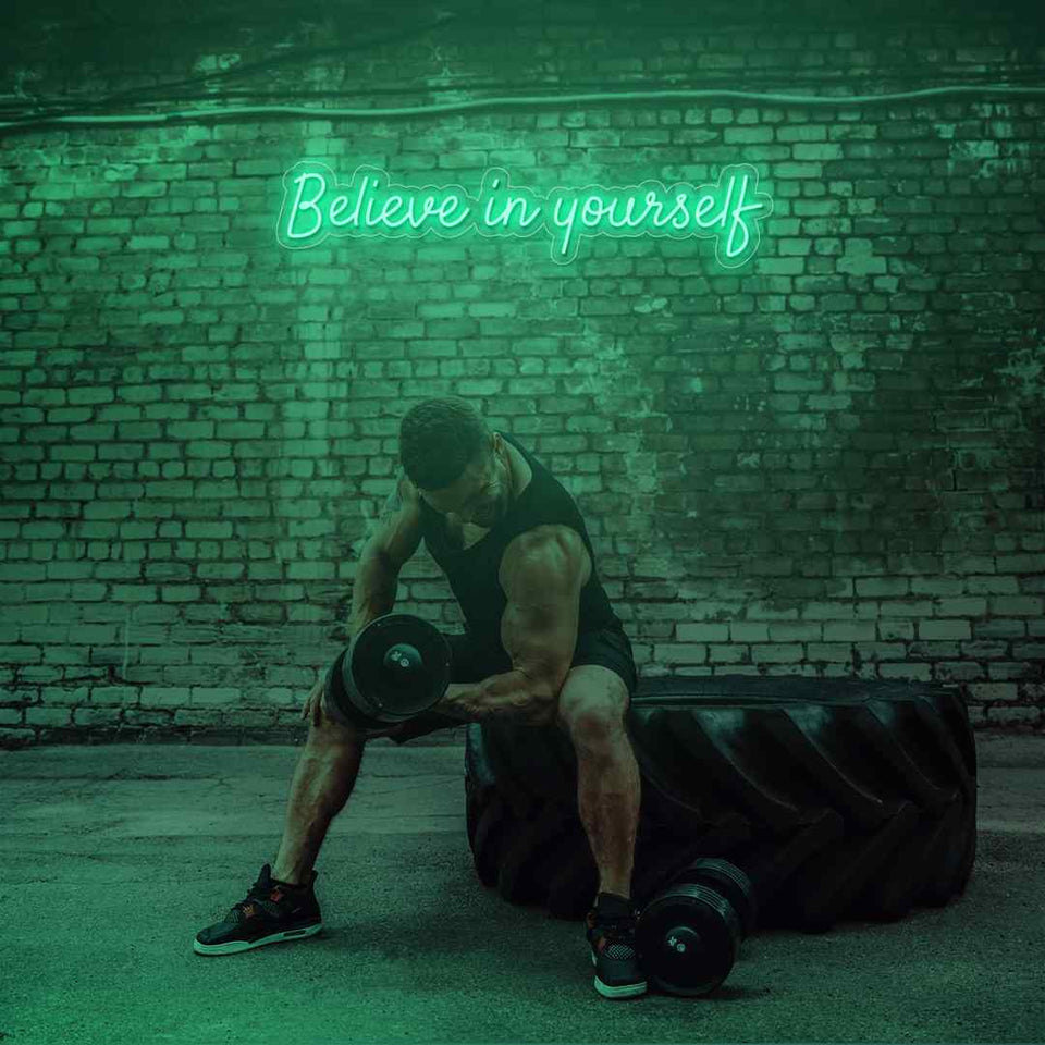 Believe in yourself neon sign
