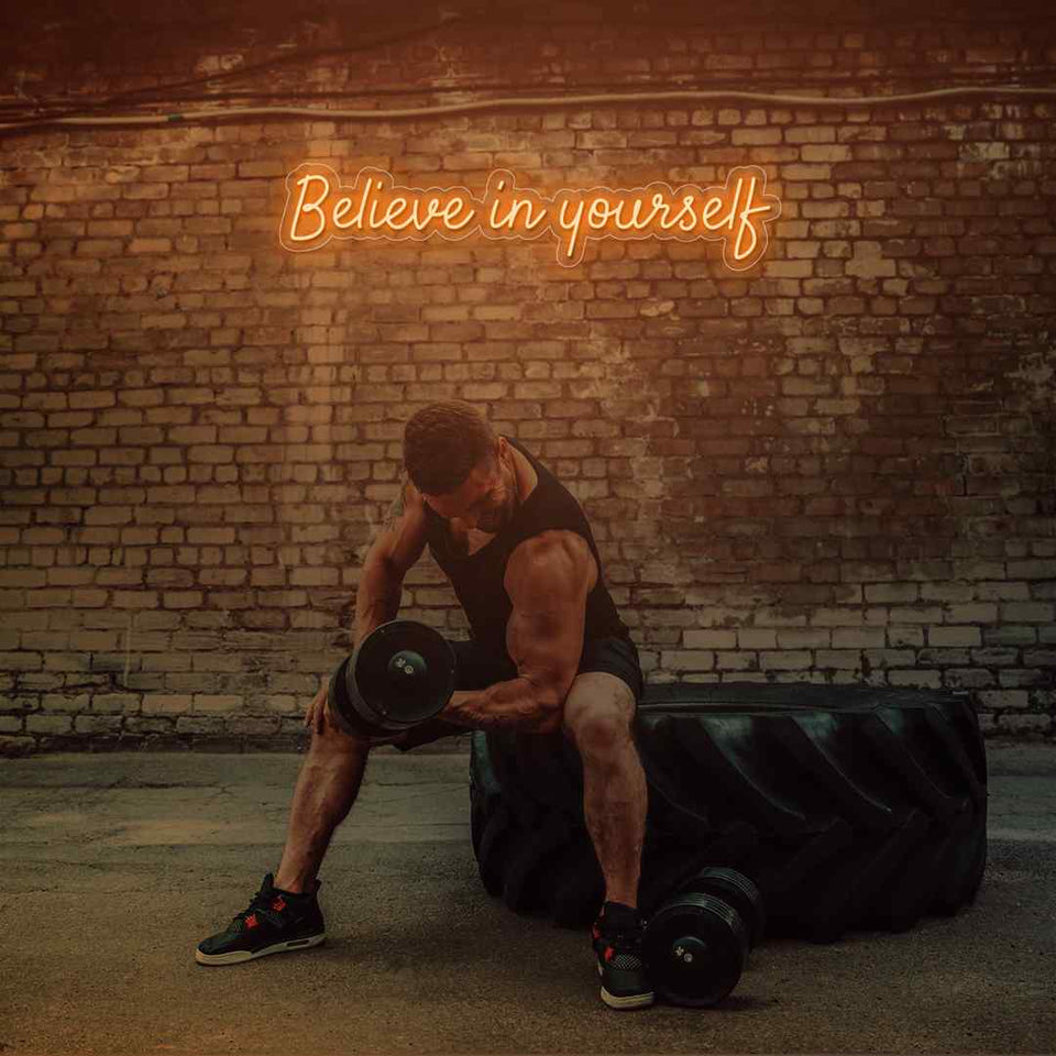 Believe in yourself neon sign