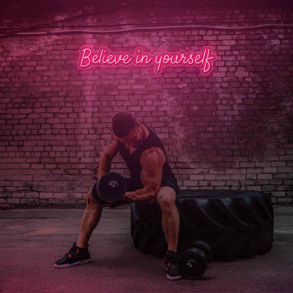 Believe in yourself neon sign