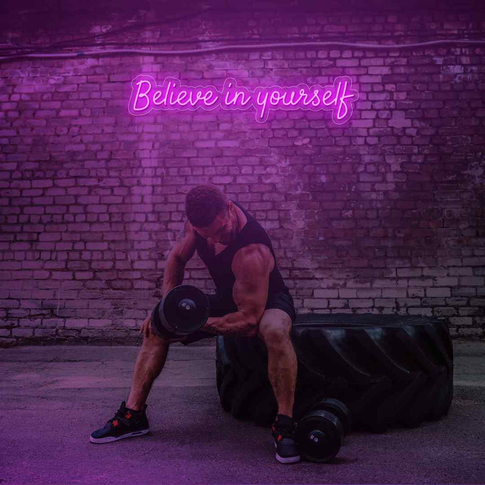 Believe in yourself neon sign