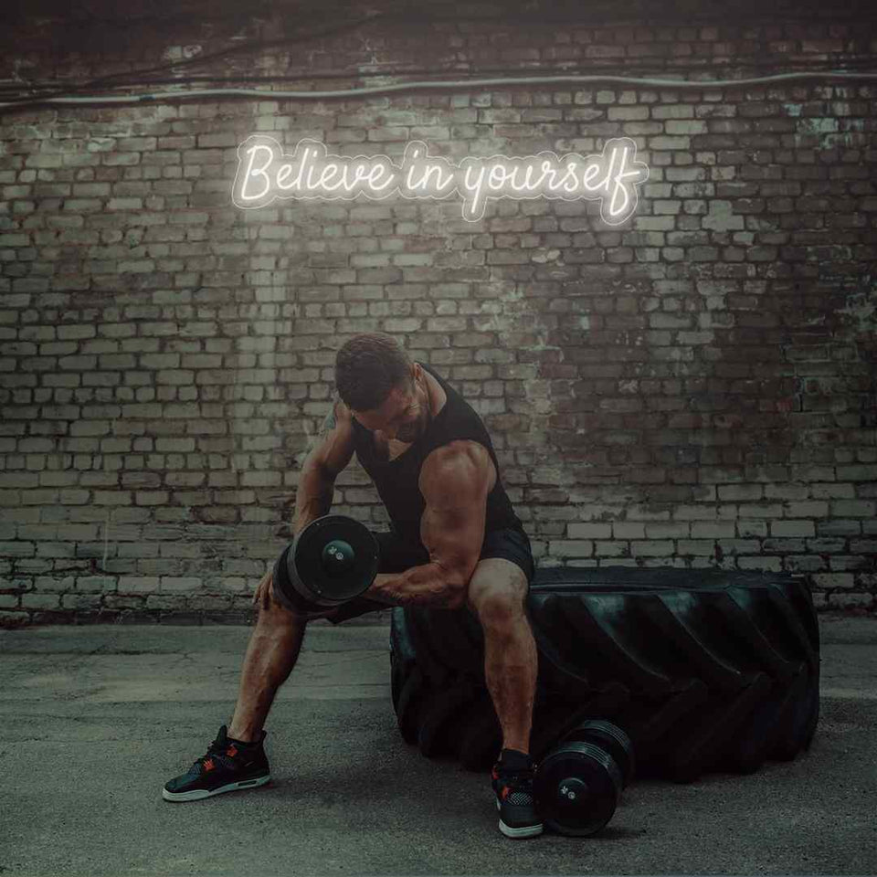 Believe in yourself neon sign