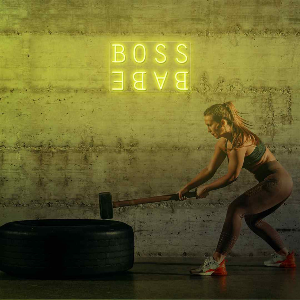 Boss babe neon sign