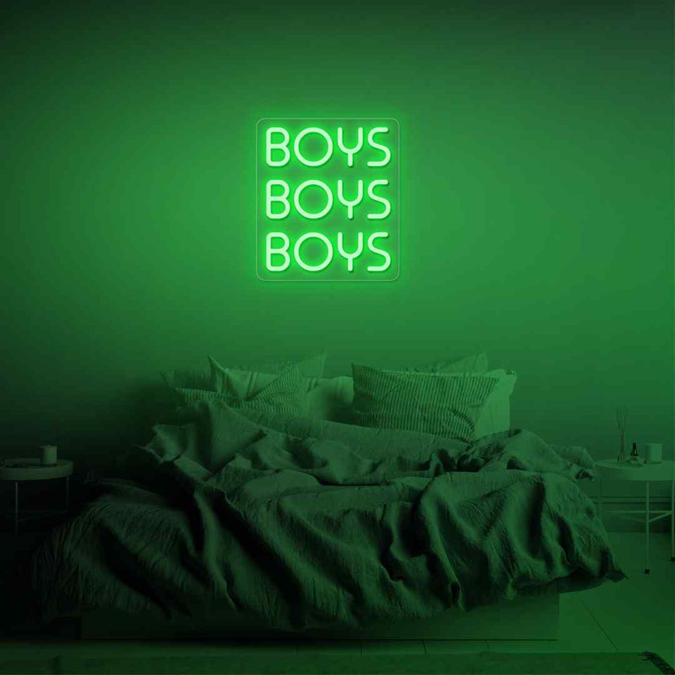 Boys boys boys neon sign deals