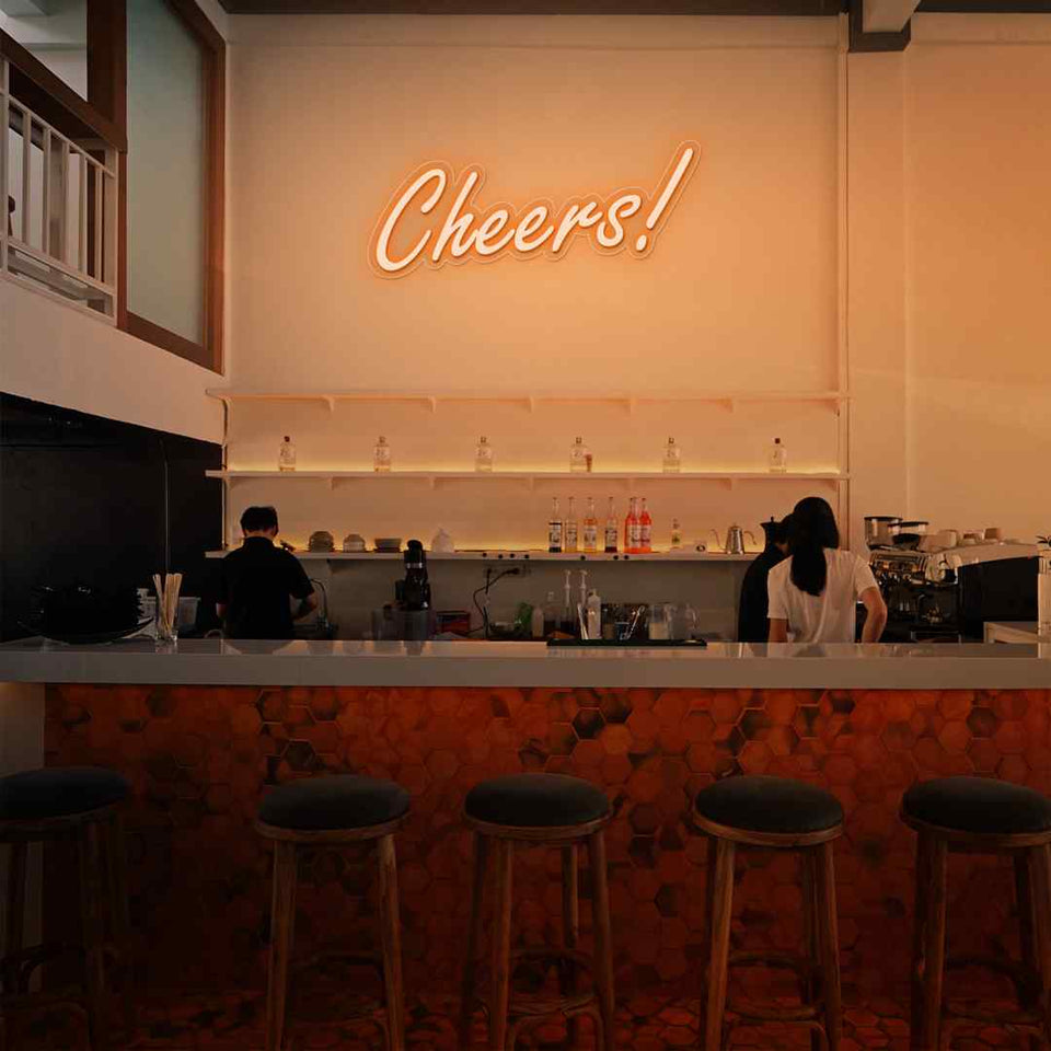 Cheers neon sign